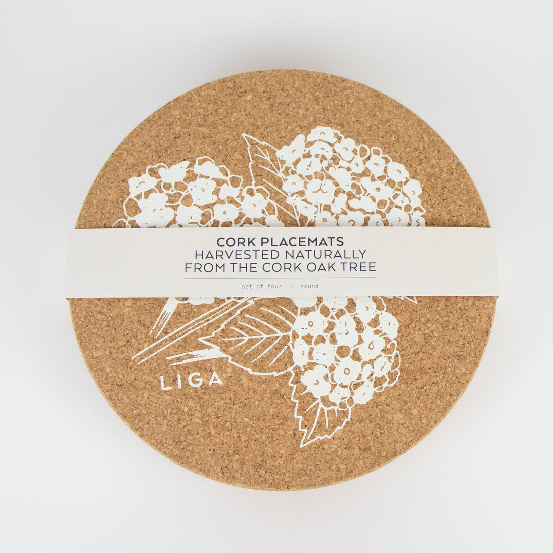 Cork Placemats | Hydrangea
