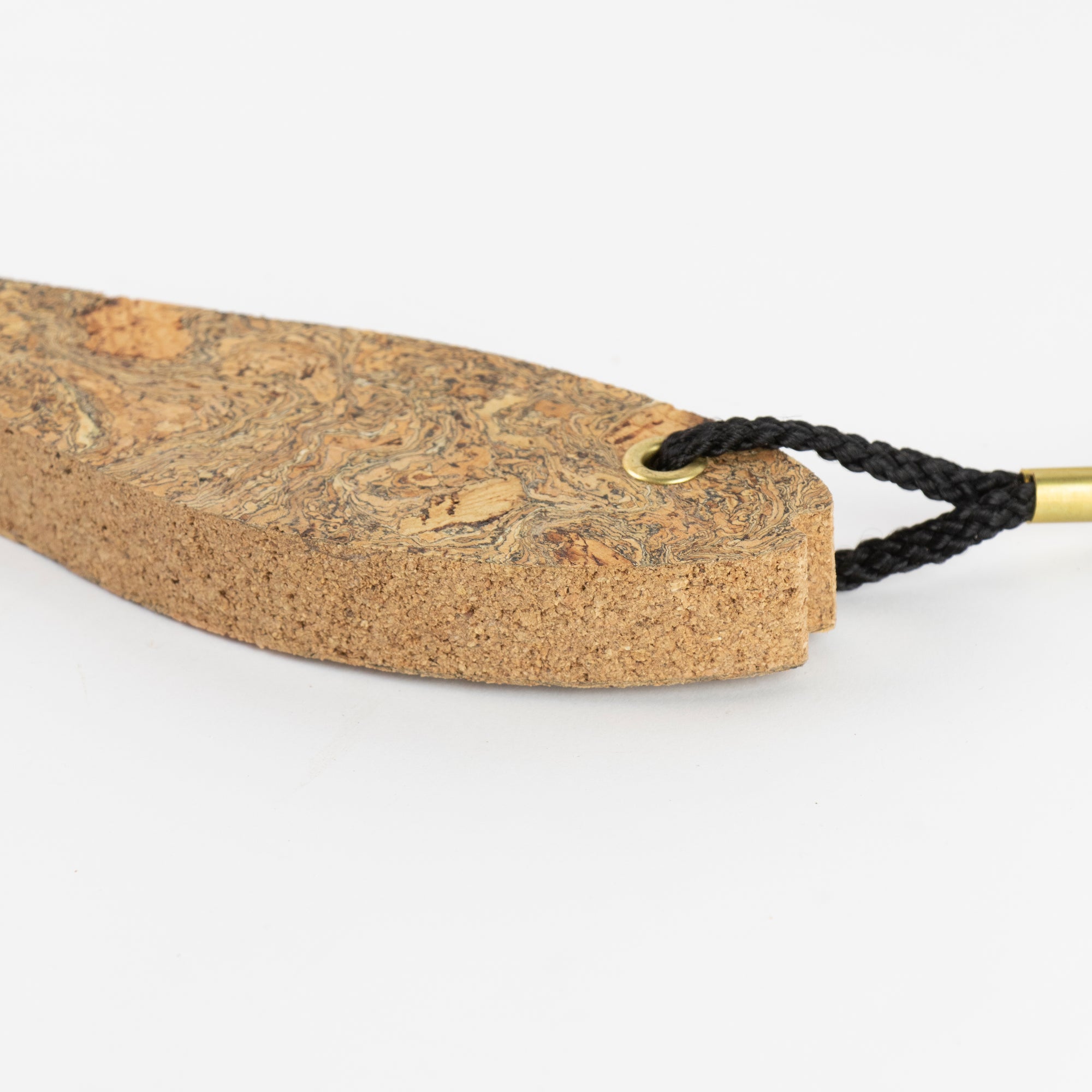 Sustainable cork fish keyring