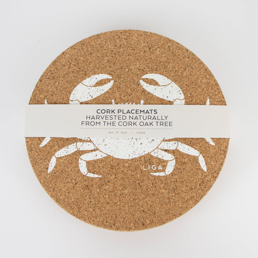 Cork Placemats | Crab