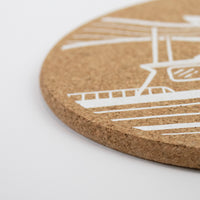 Eco friendly cork placemats + coasters. Ebb + Flow design