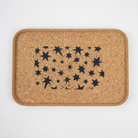 Sustainable cork tray. Grey Star