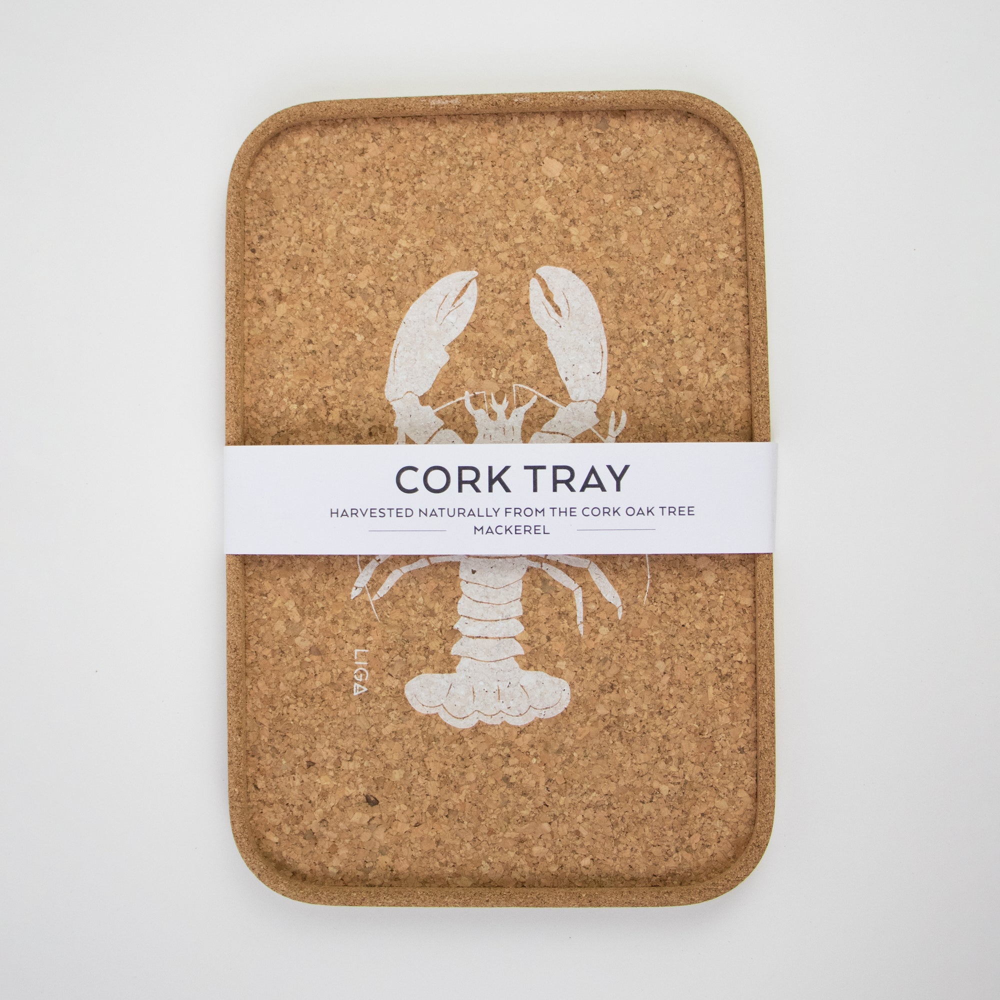 Organic cork tray. Lobster