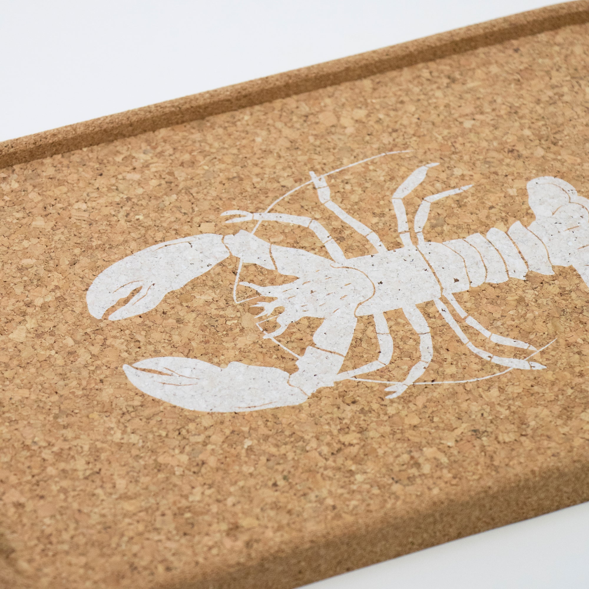 Organic cork tray. Lobster