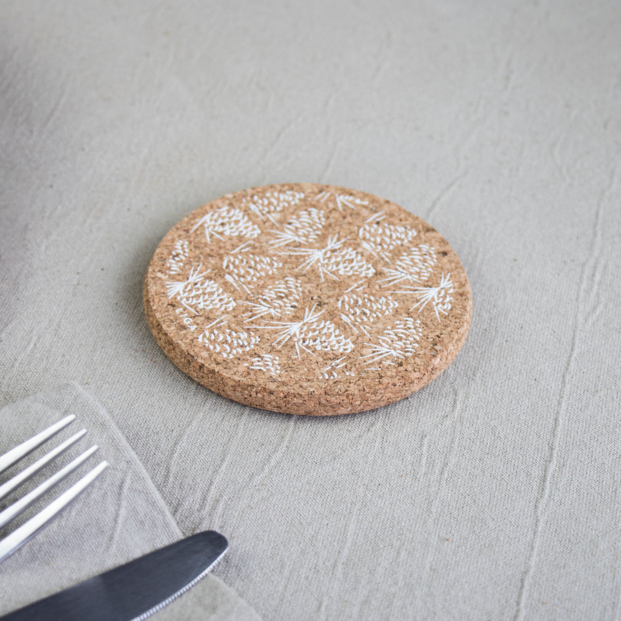 Cork Coasters | Pinecone