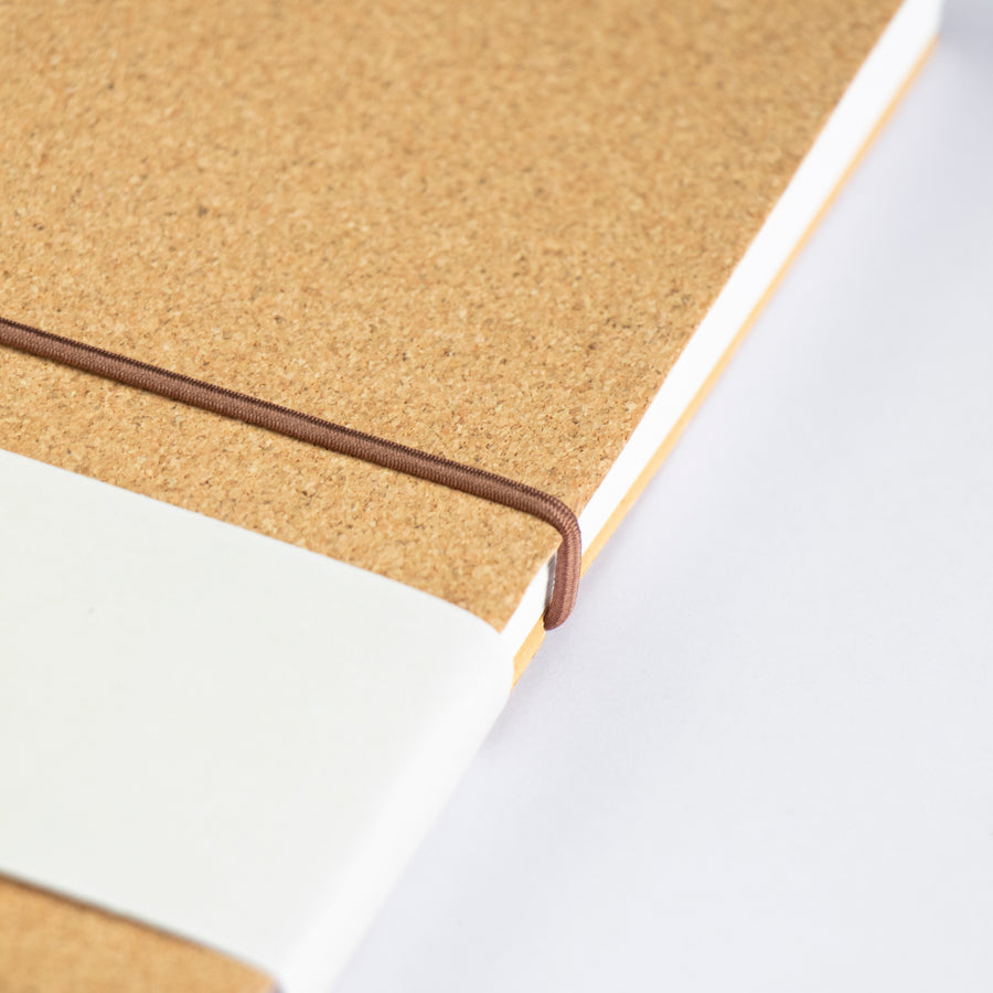 Sustainable cork A5 notebook, sand range