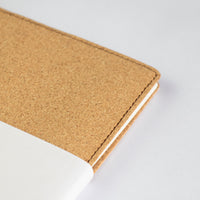 Sustainable cork A5 notebook cover + Refill, sand range
