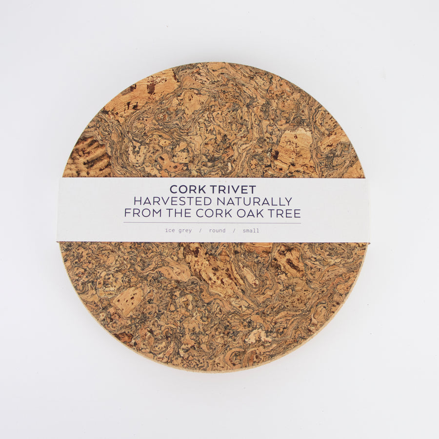 Small Eco Natural cork trivet with wrap