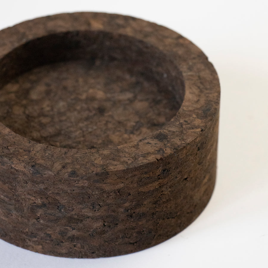 eco friendly Smoked Cork Candle Holder