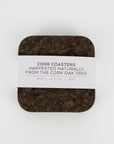 eco friendly Smoked Cork Square Coasters with wrap