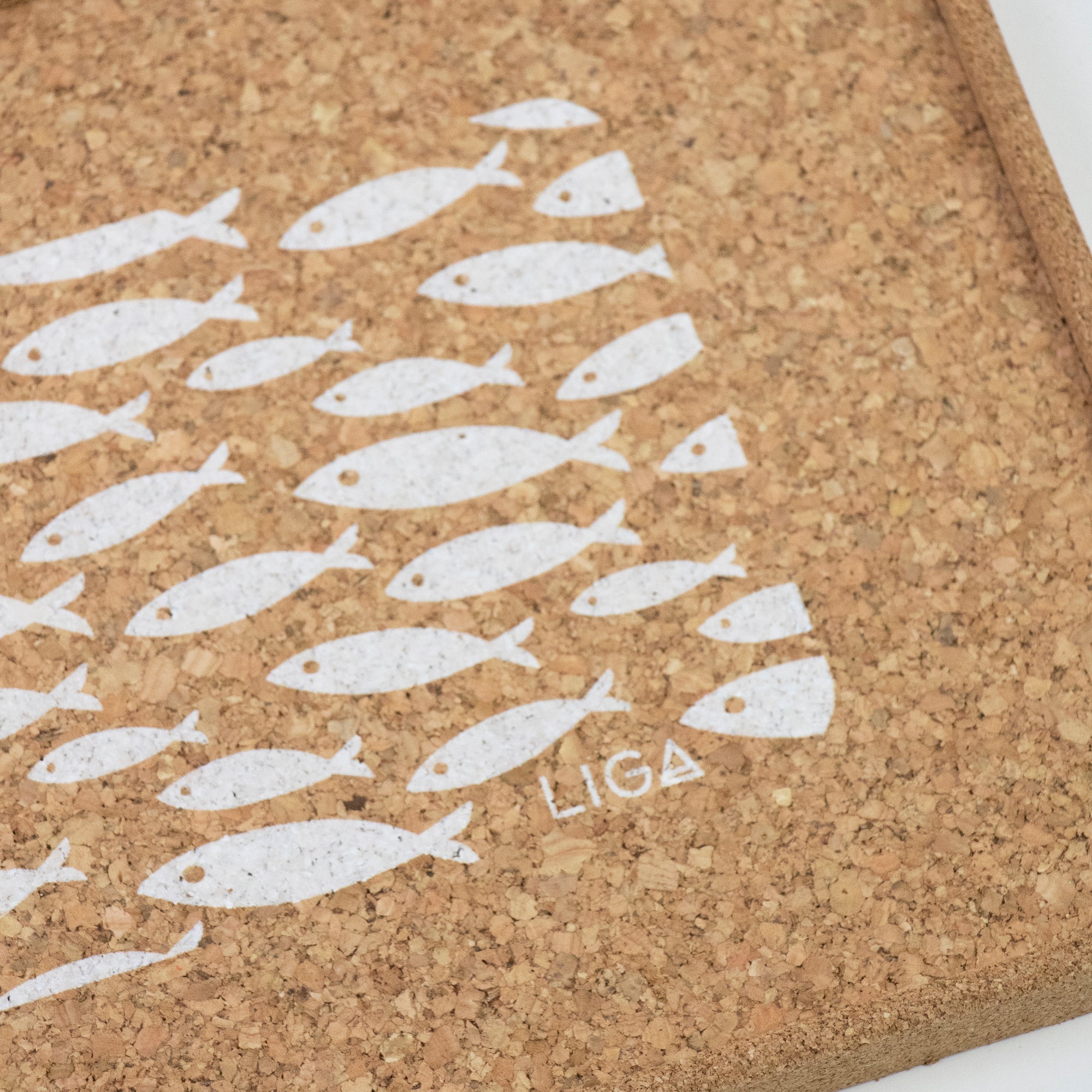 Sustainable cork tray. Fish