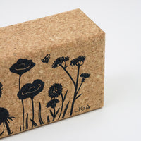 Sustainable Yoga Block with Wildflower design