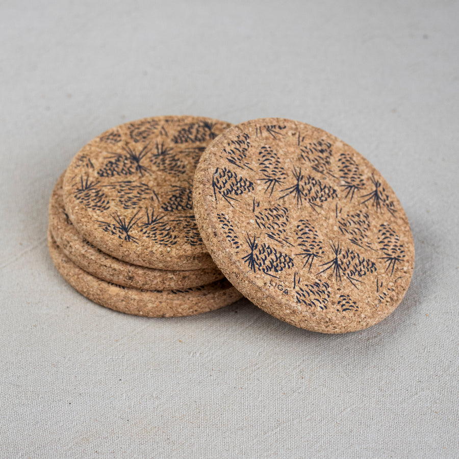 Cork Coasters | Pinecone
