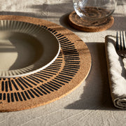 Max cork placemats with sandy lines design