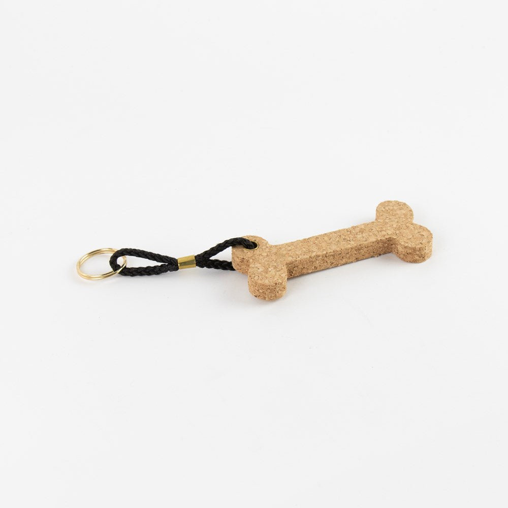 Eco cork Dog Bone Keyring