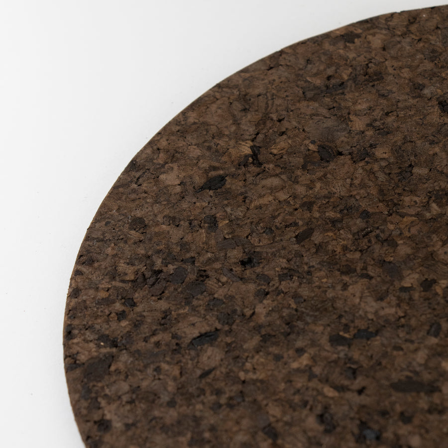 eco friendly Smoked Cork Round Placemat 