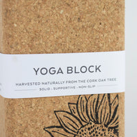 Sustainable Yoga Block with Sunflower design
