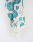 100% organic tea towel with Wild Swimmers Design