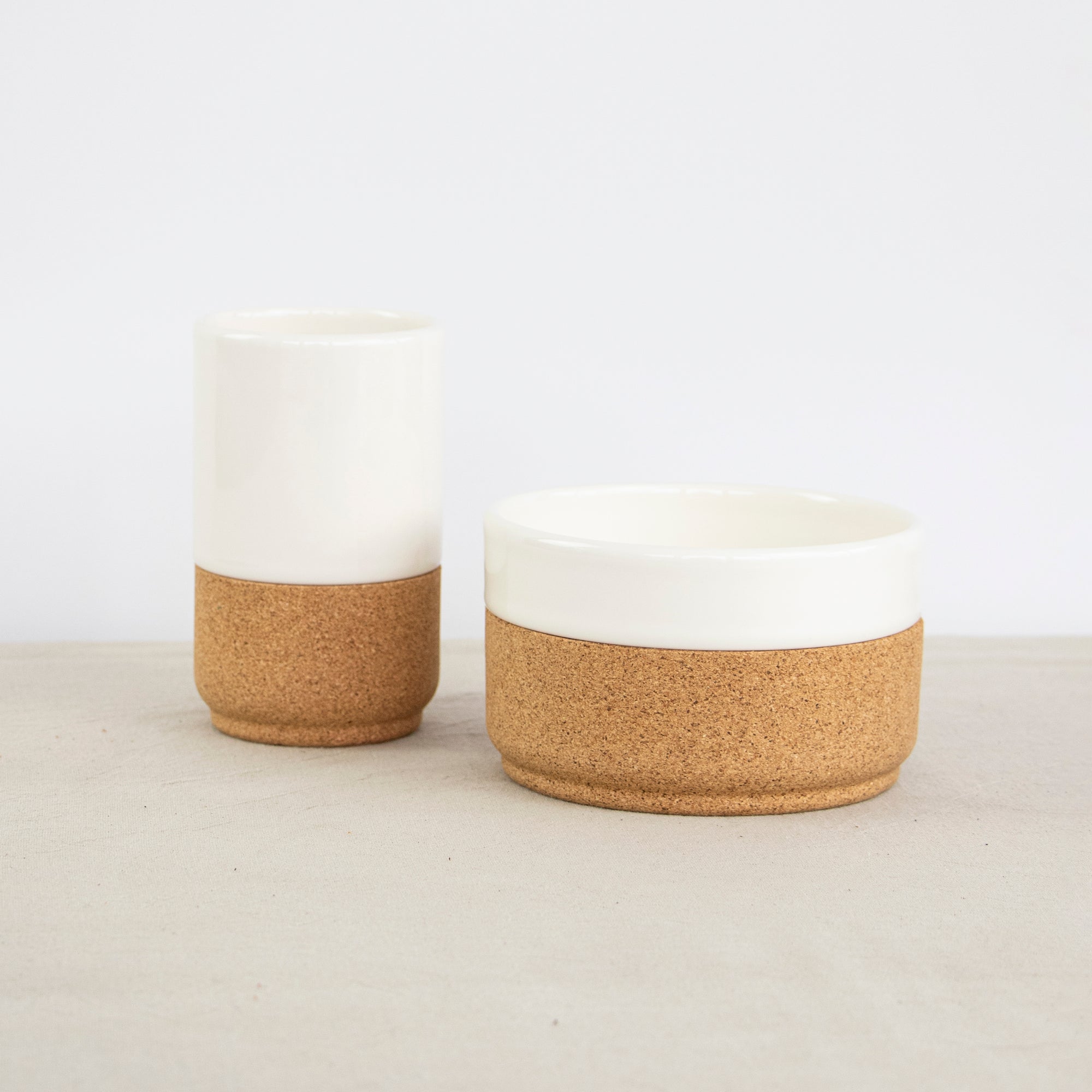Breakfast gift set | Large coffee mug + bowl- cream