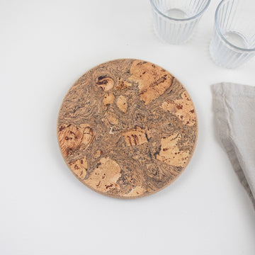 natural cork small trivet on table