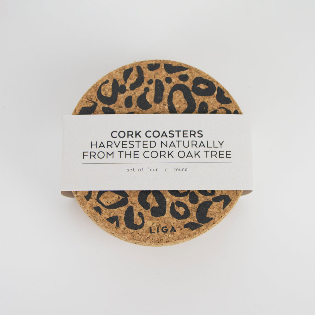 Cork Coasters | Leopard Print
