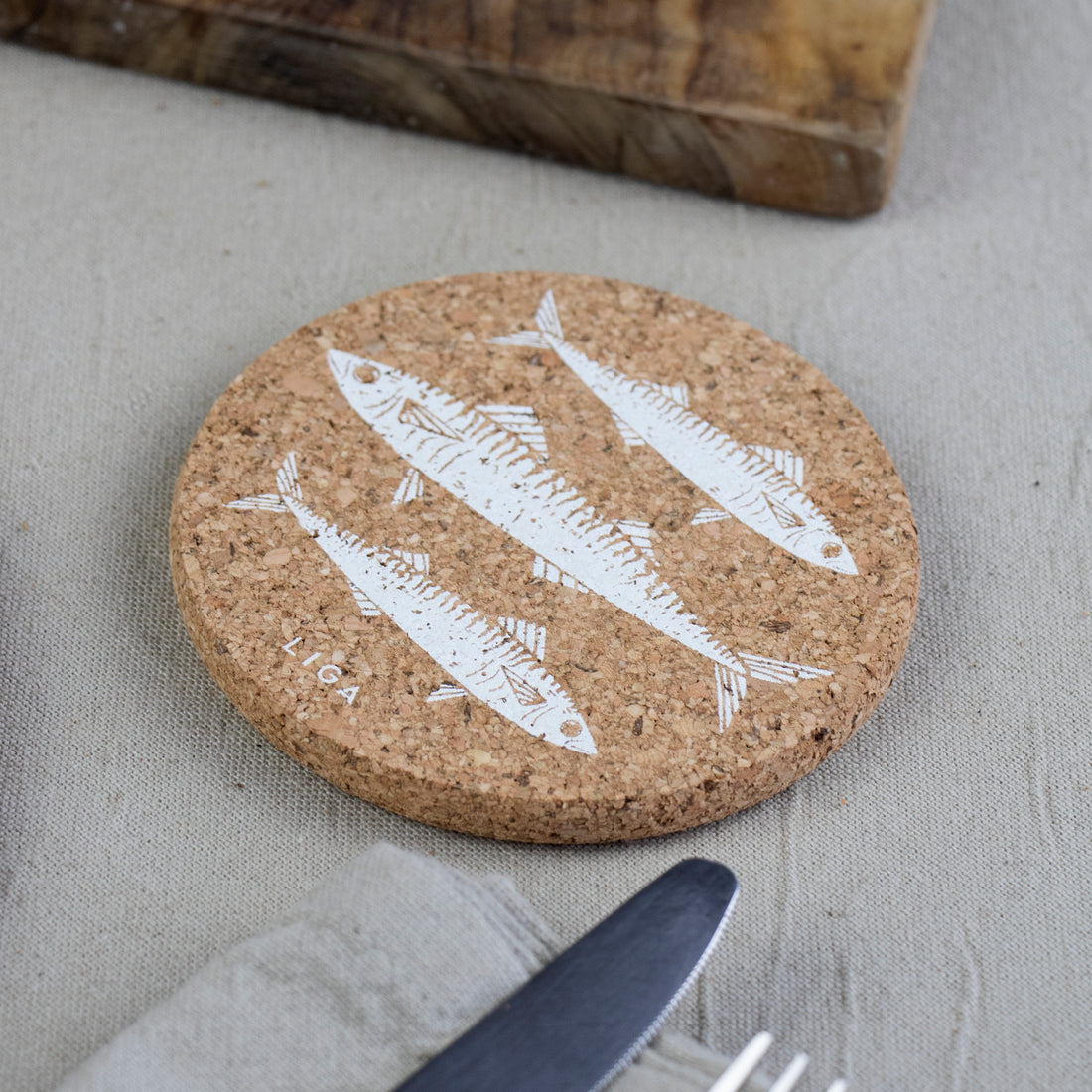 Cork Coasters | Mackerel