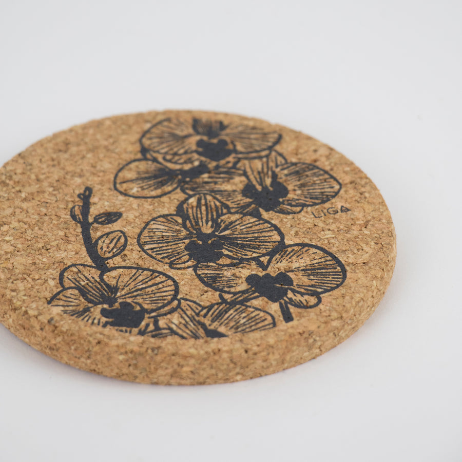 Cork Coasters | Orchid