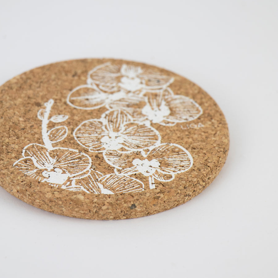 Cork Coasters | Orchid