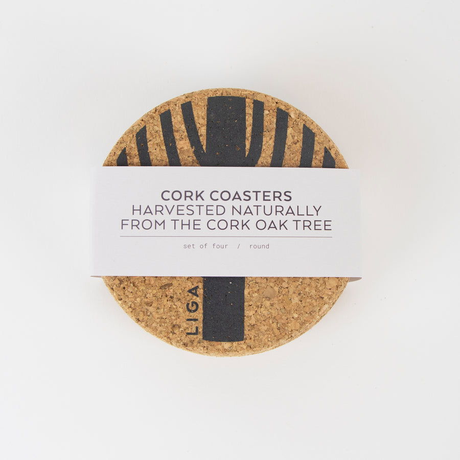 Cork Coaster Winter Tree Design